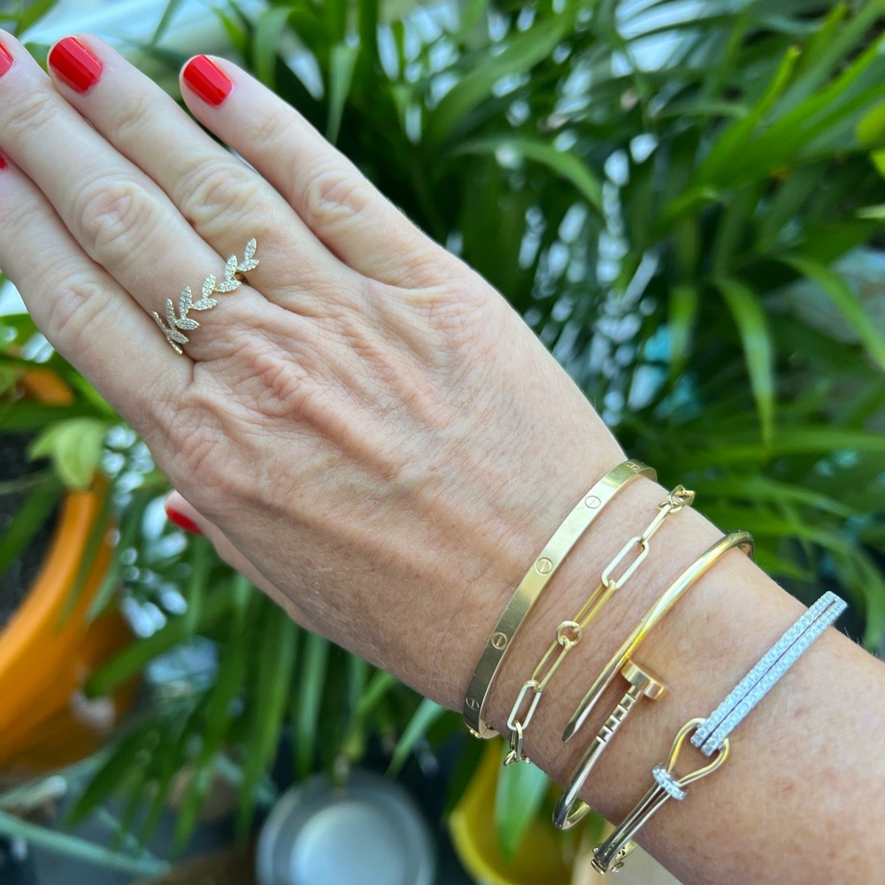 Roberto Coin 18K Yellow Gold Alternating Paper Clip Bracelet